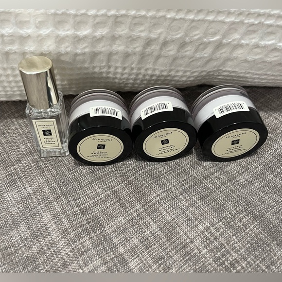 NEW Jo Malone English Pear & Freesia Fragrance & 3 Lime Basil & Mandarin Cremes - Picture 2 of 3